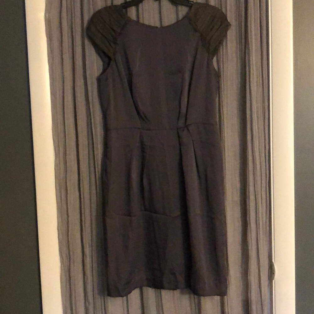 A Loft dress with accent lace sleeves